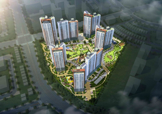 호반써밋 고덕신도시 2차 조감도. <호반건설 제공>